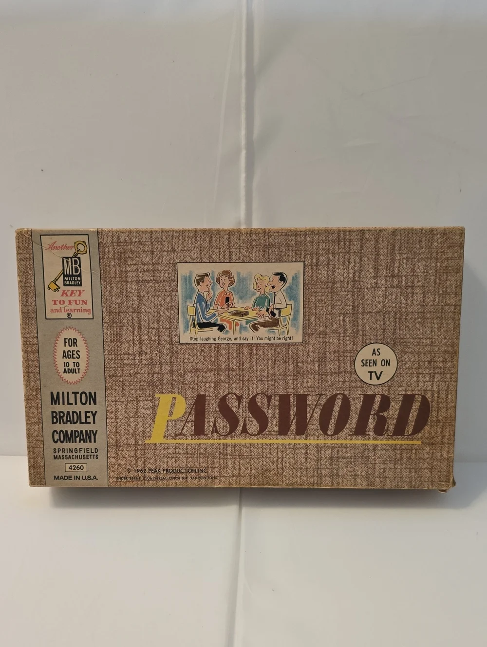 Vintage 1962 Milton Bradley Password Board Game #4260 22 Cards Incomplete